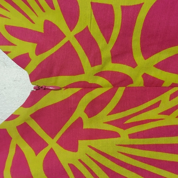 Ashley Stewart Tropical Floral Print Dress Size 24 Pink Green Chartreuse - Picture 9 of 16